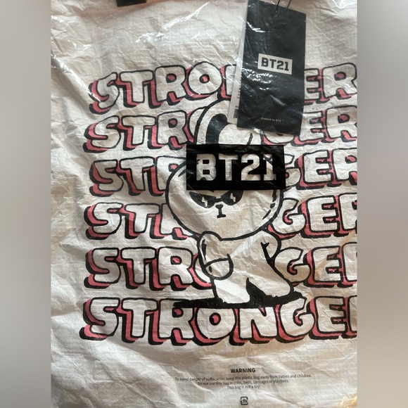 BT21 Music Collection SHOOKY Character Water Resistant Reusable Shoulder ToteBag - Picture 14 of 14